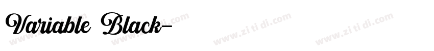 Variable Black字体转换 Variable Black字体转换